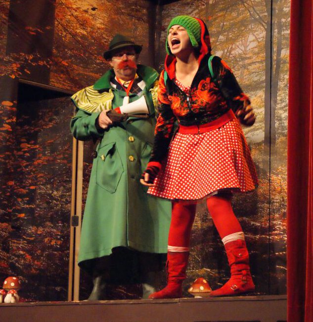 Priske Dehandschutter as 'Little Red Riding Hood'.